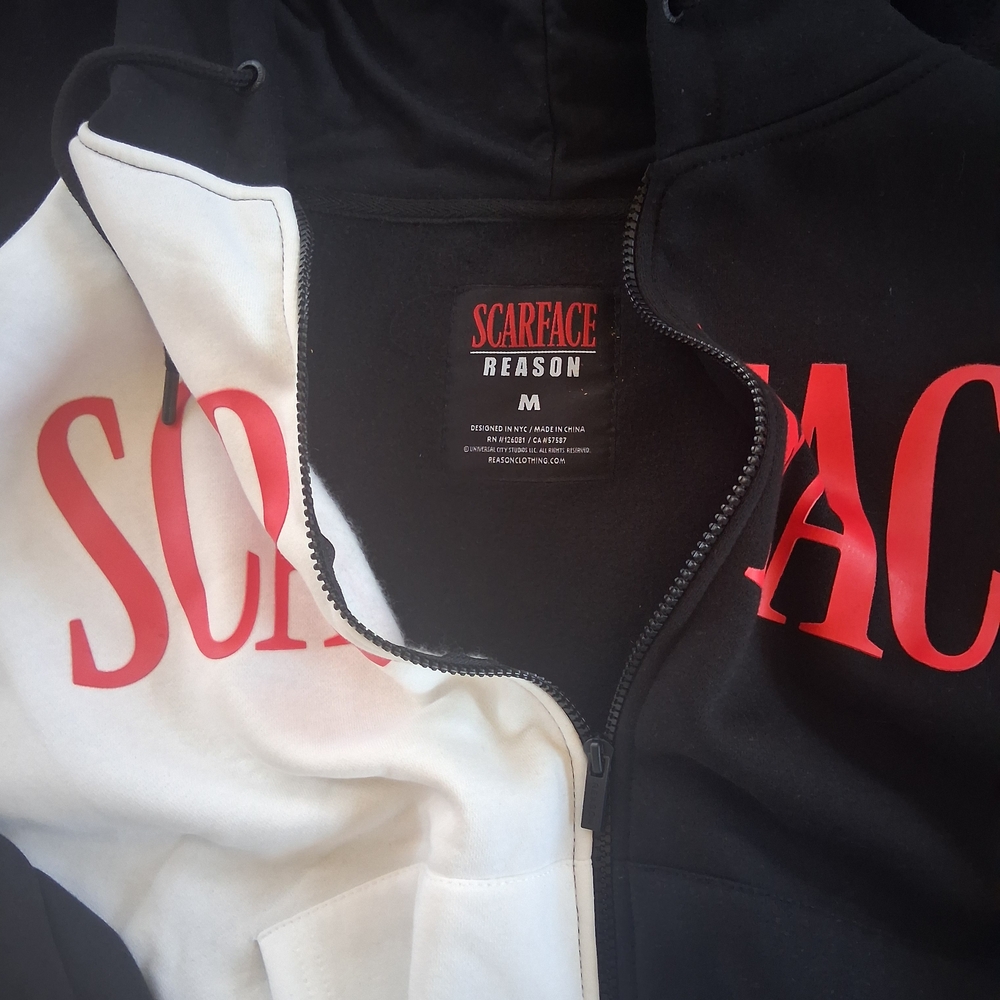 Reason Black and White Scarface Jacket